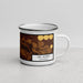 Right View Custom Del Norte Colorado Map Enamel Mug in Ember