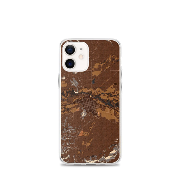 Custom iPhone 12 mini Del Norte Colorado Map Phone Case in Ember