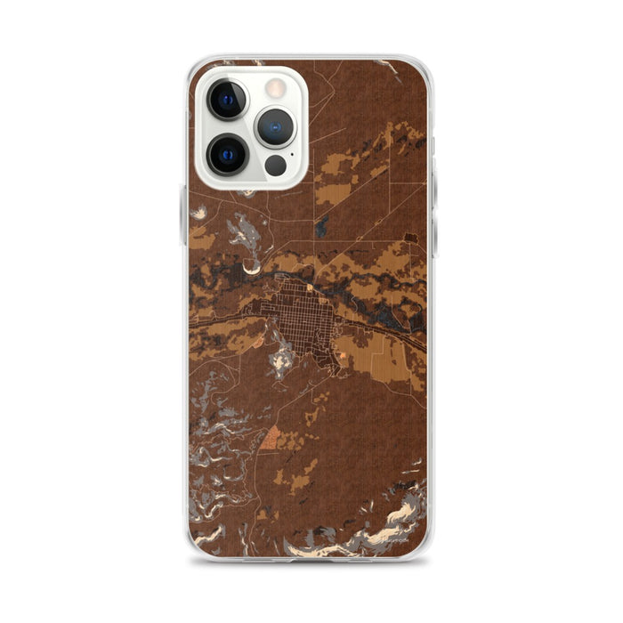 Custom iPhone 12 Pro Max Del Norte Colorado Map Phone Case in Ember