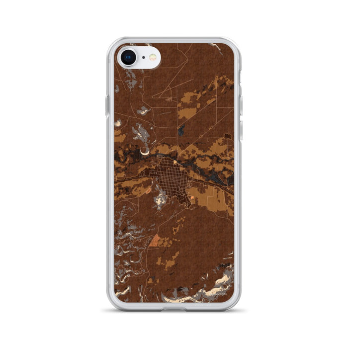 Custom iPhone SE Del Norte Colorado Map Phone Case in Ember