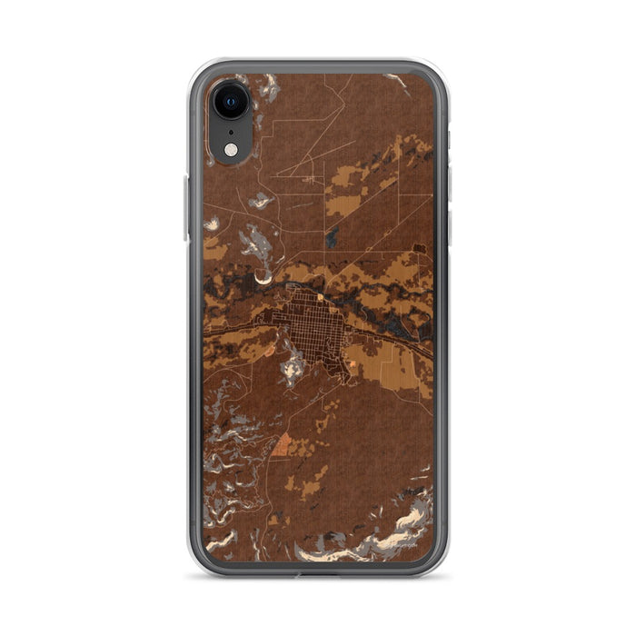 Custom iPhone XR Del Norte Colorado Map Phone Case in Ember