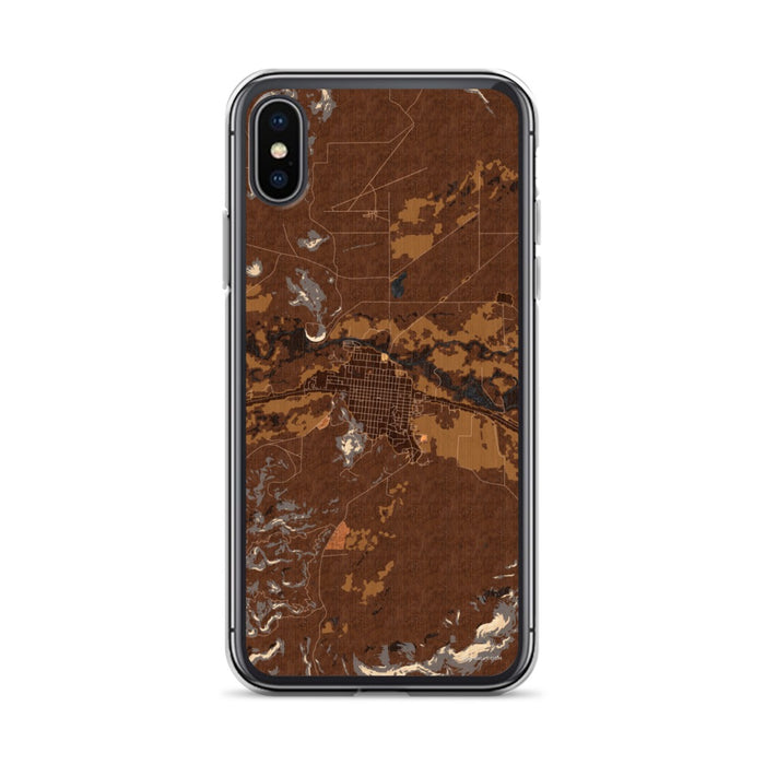 Custom iPhone X/XS Del Norte Colorado Map Phone Case in Ember