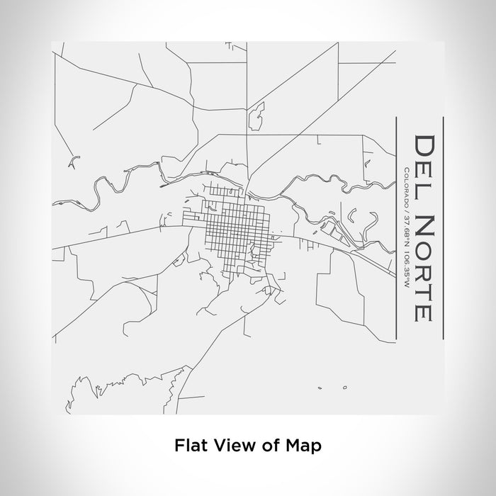 Rendered View of Del Norte Colorado Map Engraving on 17oz Stainless Steel Insulated Tumbler in White