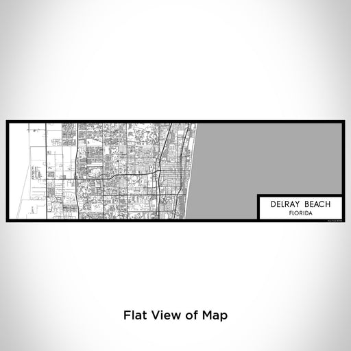 Flat View of Map Custom Delray Beach Florida Map Enamel Mug in Classic
