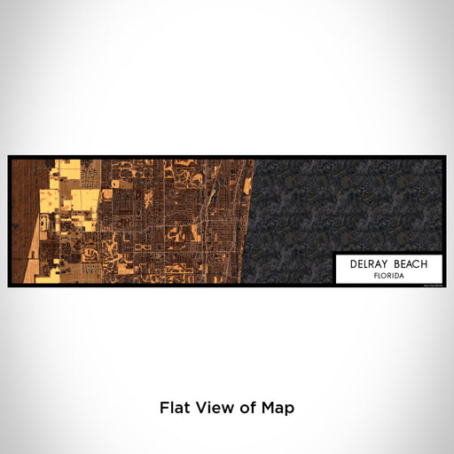 Flat View of Map Custom Delray Beach Florida Map Enamel Mug in Ember