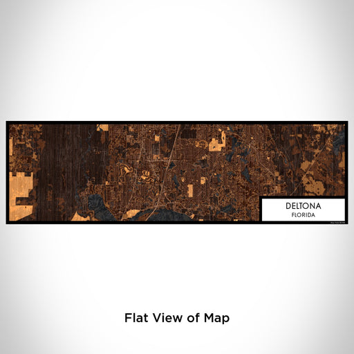 Flat View of Map Custom Deltona Florida Map Enamel Mug in Ember