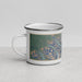 Left View Custom Denali National Park Map Enamel Mug in Afternoon
