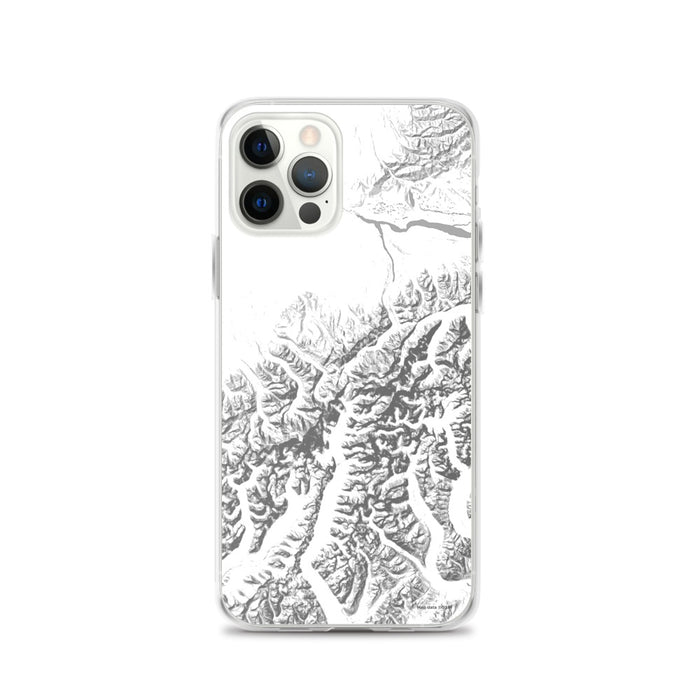 Custom Denali National Park Map iPhone 12 Pro Phone Case in Classic