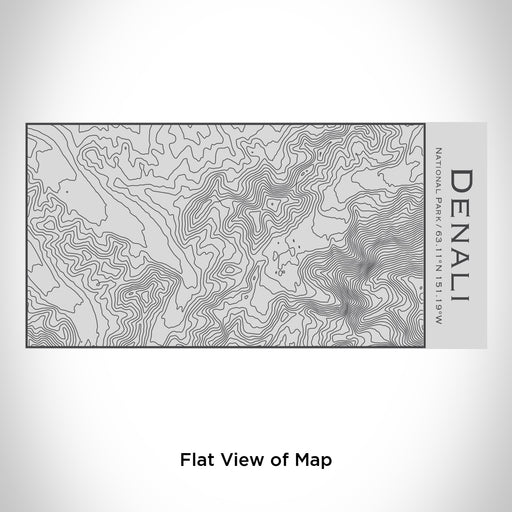 Rendered View of Denali National Park Map Engraving on 17oz Stainless Steel Insulated Cola Bottle