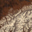 Denali National Park Map Print in Ember Style Zoomed In Close Up Showing Details