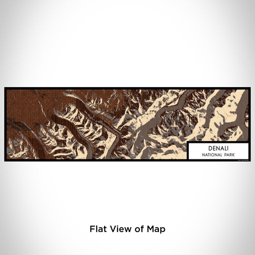 Flat View of Map Custom Denali National Park Map Enamel Mug in Ember