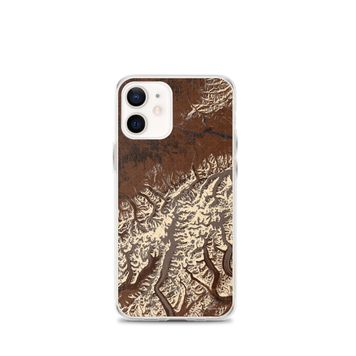 Custom Denali National Park Map iPhone 12 mini Phone Case in Ember