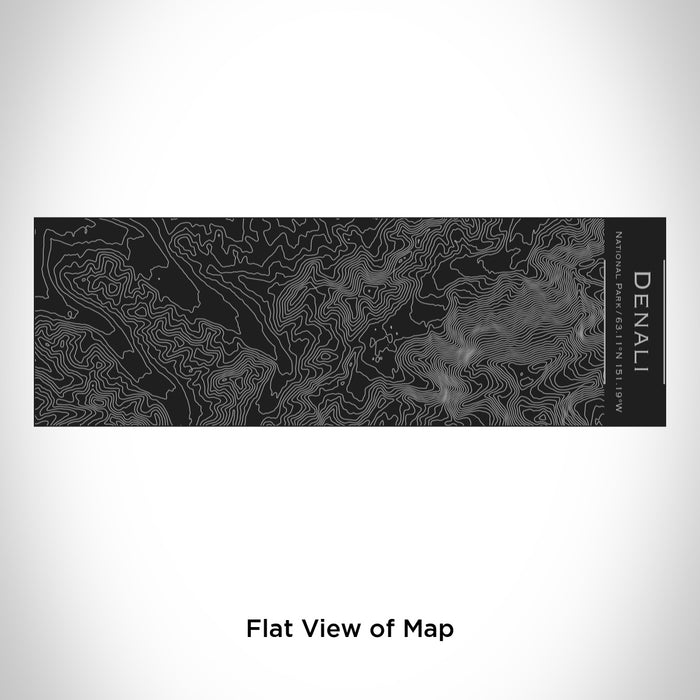 Rendered View of Denali National Park Map Engraving on 10oz Stainless Steel Insulated Cup with Sliding Lid in Black