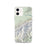 Custom Denali National Park Map iPhone 12 Phone Case in Woodblock