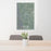 24x36 Denver Colorado Map Print Portrait Orientation in Afternoon Style Behind 2 Chairs Table and Potted Plant