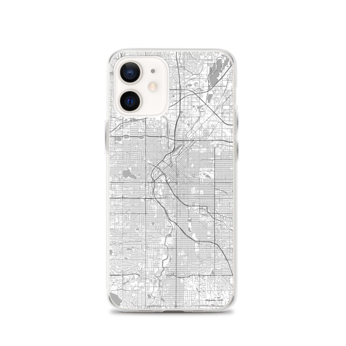 Custom Denver Colorado Map iPhone 12 Phone Case in Classic