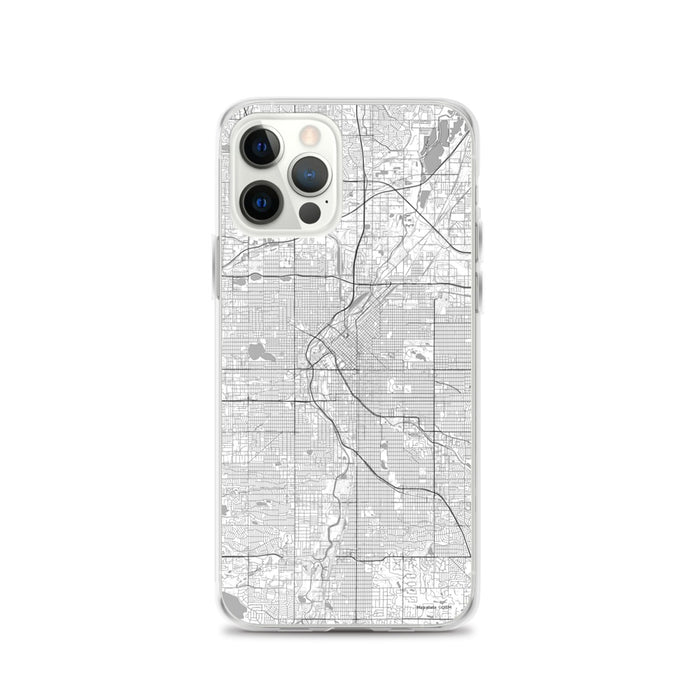 Custom Denver Colorado Map iPhone 12 Pro Phone Case in Classic