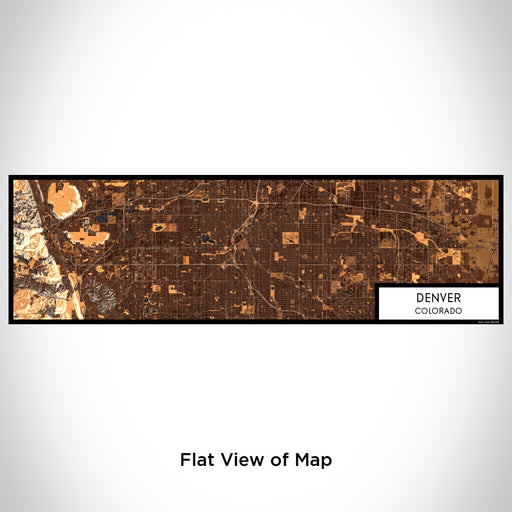Flat View of Map Custom Denver Colorado Map Enamel Mug in Ember