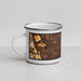 Left View Custom Denver Colorado Map Enamel Mug in Ember