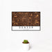 12x18 Denver Colorado Map Print Landscape Orientation in Ember Style With Small Cactus Plant in White Planter
