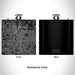 Rendered View of Denver Colorado Map Engraving on 6oz Stainless Steel Flask in Black
