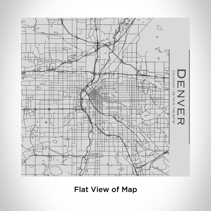 Rendered View of Denver Colorado Map Engraving on 17oz Stainless Steel Insulated Tumbler