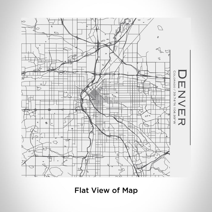 Rendered View of Denver Colorado Map Engraving on 17oz Stainless Steel Insulated Tumbler in White