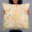 Person holding 22x22 Custom Denver Colorado Map Throw Pillow in Watercolor
