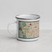 Left View Custom Denver Colorado Map Enamel Mug in Woodblock