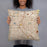 Person holding 18x18 Custom Denver Colorado Map Throw Pillow in Woodblock
