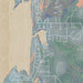 Depoe Bay Oregon Map Print in Afternoon Style Zoomed In Close Up Showing Details