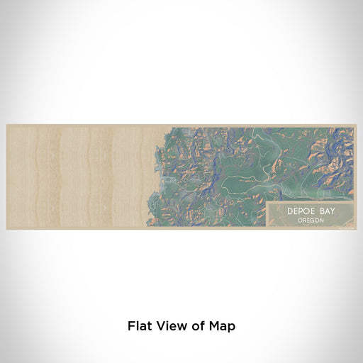 Flat View of Map Custom Depoe Bay Oregon Map Enamel Mug in Afternoon