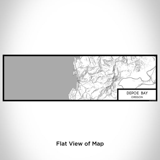 Flat View of Map Custom Depoe Bay Oregon Map Enamel Mug in Classic