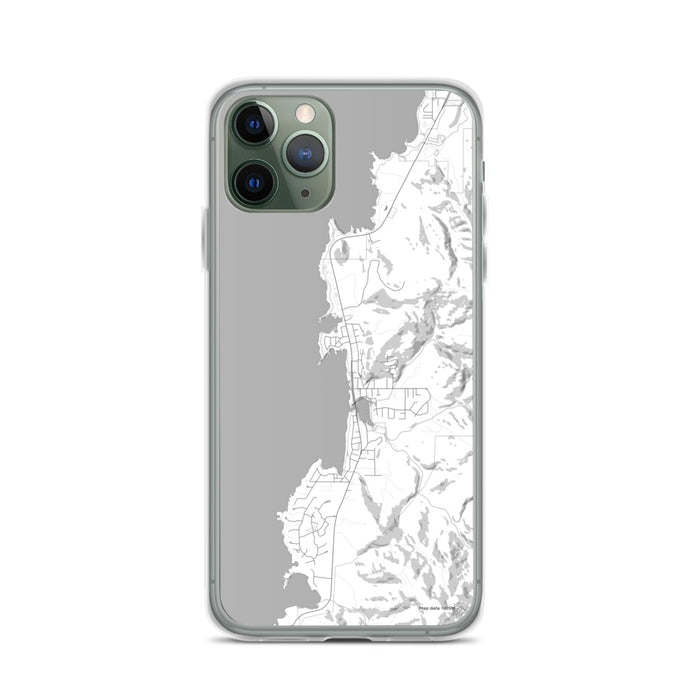 Custom iPhone 11 Pro Depoe Bay Oregon Map Phone Case in Classic
