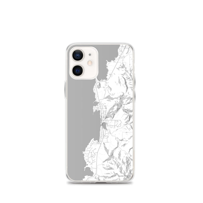 Custom iPhone 12 mini Depoe Bay Oregon Map Phone Case in Classic