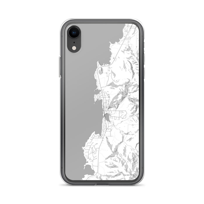 Custom iPhone XR Depoe Bay Oregon Map Phone Case in Classic