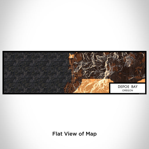 Flat View of Map Custom Depoe Bay Oregon Map Enamel Mug in Ember