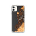 Custom iPhone 11 Depoe Bay Oregon Map Phone Case in Ember
