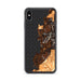 Custom iPhone XS Max Depoe Bay Oregon Map Phone Case in Ember