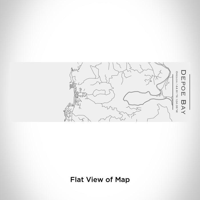 Rendered View of Depoe Bay Oregon Map Engraving on 10oz Stainless Steel Insulated Cup with Sliding Lid in White