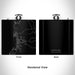 Rendered View of Depoe Bay Oregon Map Engraving on 6oz Stainless Steel Flask in Black