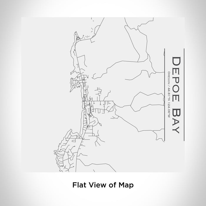 Rendered View of Depoe Bay Oregon Map Engraving on 17oz Stainless Steel Insulated Tumbler in White