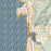 Depoe Bay Oregon Map Print in Woodblock Style Zoomed In Close Up Showing Details