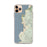 Custom iPhone 11 Pro Max Depoe Bay Oregon Map Phone Case in Woodblock
