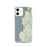 Custom iPhone 12 Depoe Bay Oregon Map Phone Case in Woodblock