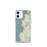 Custom iPhone 12 mini Depoe Bay Oregon Map Phone Case in Woodblock