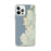Custom iPhone 12 Pro Max Depoe Bay Oregon Map Phone Case in Woodblock