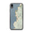 Custom iPhone XR Depoe Bay Oregon Map Phone Case in Woodblock