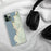Custom Depoe Bay Oregon Map Phone Case in Woodblock on Table with Black Headphones