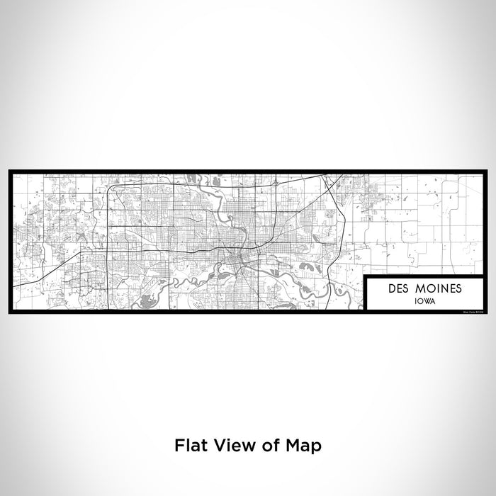 Flat View of Map Custom Des Moines Iowa Map Enamel Mug in Classic